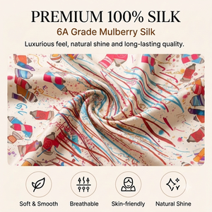 Écharpe carrée en soie de mûrier 100% personnalisée, écharpe en soie imprimée de luxe, OEM ODM, marque privée, accessoire de mode pour femmes - Product Image 4