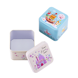 Tùy chỉnh in tinplate lưu trữ nhỏ container Wedding party kim loại có thể kẹo christems Quà Tặng tins dập nổi vuông mini hộp thiếc - Product Image 2