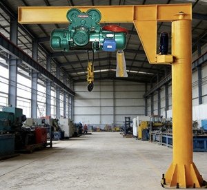 1/2 ton kolomtype elektrische draaibare cantileverkraan, kleine mobiele portaalkraan - Product Image 2
