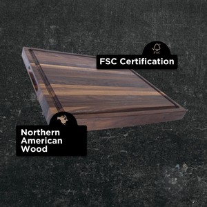 Tabla de cortar de madera duradera con mango Tabla de cortar de alta calidad para carne, verduras y queso Antideslizante y fácil de limpiar - Product Image 5