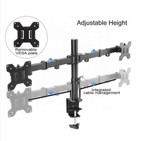 Support double moniteur Zeno 14"-32" pour bureau, idéal pour designers, édition et e-sport, avec bras inclinable et pivotant pour PC, modèle MT622
