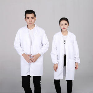 Blouse <span class=keywords><strong>de</strong></span> laboratoire en spandex blanc à manches longues personnalisable pour l'usine alimentaire, atelier anti-poussière, protection du travail, vêtements <span class=keywords><strong>de</strong></span> travail <span class=keywords><strong>de</strong></span> protection - Product Image 2