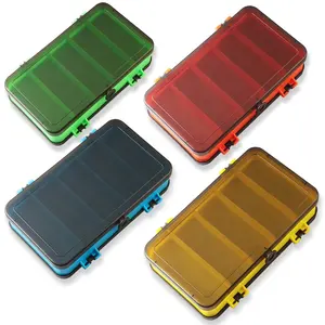 Palmer 18cm 124g Double-layer 4 Colors Fishing Lures Box 3.3cm Spacing Durable Fishing Lure Box Tackle Waterproof Boxes