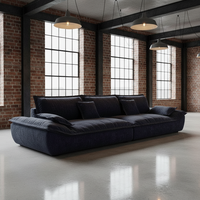 Canapé d'angle en tissu au design moderne et épuré, garni d'éponge, idéal pour appartement, salon ou maison modulaire