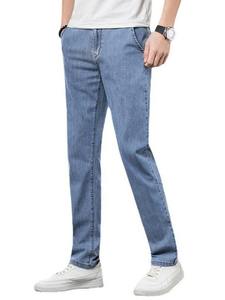 高品質夏ファッションストレッチ原宿カジュアルストレートジーンズプラスサイズ通気性ジーンズ工場直販 - Product Image 5