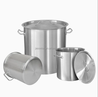 Marmite à fond composite 03Style High Body Hot Pot de cuisine en acier inoxydable à double oreille avec couvercle Seau Pot