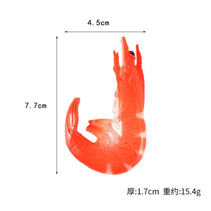 Modelo de camarón de simulación, camarón Metapenaeus Ensis, accesorios de PVC para fotografía de mariscos, ingredientes de comida, adornos de exhibición - Product Image 5