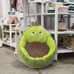 MEIweipet Einzigartiges kuschel iges Micro Plüsch Green Pears Shape Hunde bett - Product Image 2