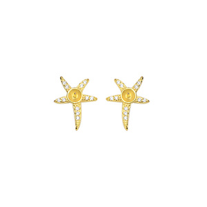 Aretes Semicirculares Minimalistas Europeos Americanos de Plata S925, Aretes de Perlas de 7-8 mm, Agujas para Aretes, Componentes para Joyería DIY - Product Image 5