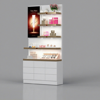 Vitrine de présentation cosmétique pour salons de beauté, éclairage finition cuite, comptoir de merchandising commercial, échantillons de nail art