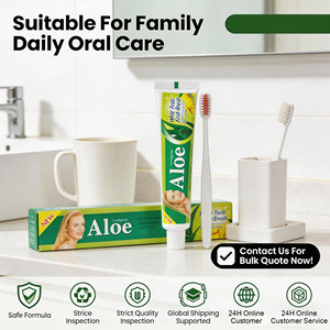<span class=keywords><strong>Dentifrice</strong></span> Herbal à l'Aloe Vera 105g avec Brosse à Dents, <span class=keywords><strong>Bio</strong></span>, Sans Fluor, Nettoyage en Profondeur, Blanchiment des Dents, Usage Domestique, Dents <span class=keywords><strong>Sensibles</strong></span> - Product Image 3
