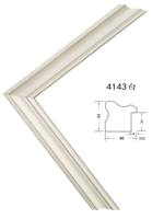 Cadre photo classique en bois épais noir et blanc de 40 mm de largeur, modèle 4143, pour peinture sur toile, miroir, décoration murale, personnalisable