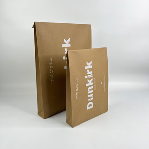 Sac d'expédition en papier kraft écologique, sacs en carton autocollants, soufflets latéraux, enveloppes postales pour l'<span class=keywords><strong>envoi</strong></span> de vêtements - Product Image 2