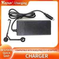 Cargador de Repuesto de 42V 2A para Patinete Eléctrico Xiaomi M365/1S/PRO, Adaptador de Corriente para Batería de Litio con Opción de Enchufe para EE. UU., UE y Reino Unido