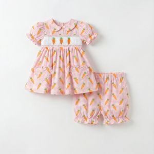 Set di Maglietta Corta con Motivo a Carota per Bambino, Abbigliamento Smock Personalizzato, <span class=keywords><strong>Elegante</strong></span> Completo per Ragazzi - Product Image 6