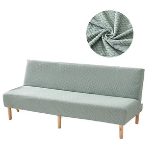 ठोस रंग लोचदार सभी समावेशी सोफे बिस्तर को कवर करते हैं बिना आर्मरेस्ट के तीन आयामी जैक्वार्ड - Product Image 2