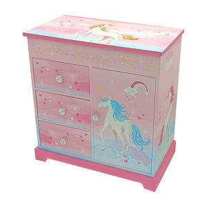 Carillon Portagioie con Design Unicorno Magico di Jakos Factory, con Cassetti e Porta, con Bella Musica da Sogno - Product Image 1