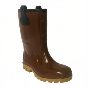 Botas de Seguridad Ttake Marrones de PVC con Suela de Goma para Protección Laboral - Product Image 2