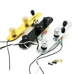 Silver Zinc Alloy Prewired Guitar Switch Control Plate for TL Electric Guitar parts replacement