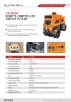 Compacteur à rouleaux de type télécommandé à rainures JY-800C, avec tambours amovibles
