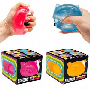 Balle anti-stress TPR en forme de chat, jouet sensoriel coloré et mignon pour soulager la fatigue, idéal pour les enfants et les adultes – Nouveauté très populaire - Product Image 1