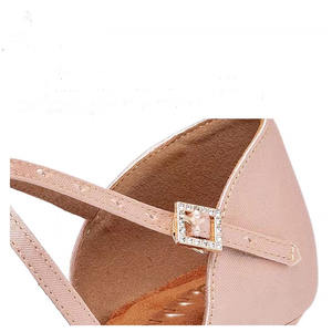 Satin Cross Strap 7cm Latin <span class=keywords><strong>Bachata</strong></span> Salsa tango Chaussures de danse - Product Image 3