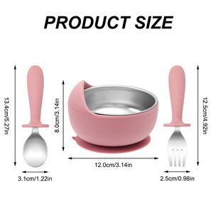 Stravagante Set di utensili per lumache in acciaio inossidabile 304 Silicone per alimenti senza BPA lavapiatti divertenti per imparare stoviglie - Product Image 3