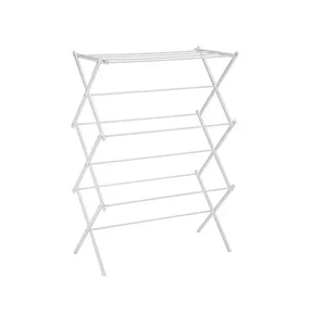 Portable Metal Indoor Stainless Steel Heavy Duty Laundry Rack Airer Foldable Clothes Drying Rack