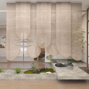 Persianas de Metal Cortadas con Láser con <span class=keywords><strong>Biombos</strong></span> de Lino, Ideales para Restaurantes, Cortinas de Color Sólido al por Mayor - Product Image 4