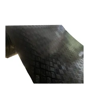 Odorless Antislip SBR Checker Runner Rubber Flooring Mat Noise Reduction With Moulding And Cutting Services Available