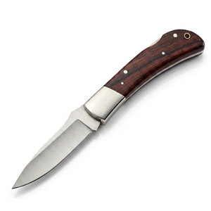Cuchillo de Cocina Plegable Portátil con Hoja de Acero Inoxidable de Alto Contenido de Carbono y Mango Ergonómico de Madera de Palisandro, Compacto, para Bricolaje y Uso Culinario OEM - Product Image 1
