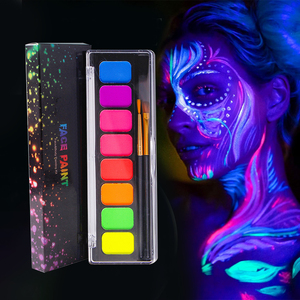 Gran oferta, maquillaje de fiesta, <span class=keywords><strong>pintura</strong></span> corporal fluorescente, delineador de ojos activado por agua de neón, luz negra, <span class=keywords><strong>pintura</strong></span> facial luminosa UV - Product Image 5