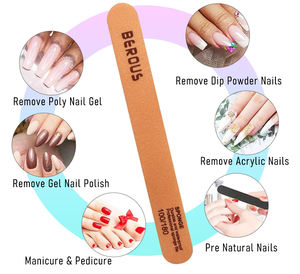 Demi-lune <span class=keywords><strong>jaune</strong></span> Mini éponge tampon à ongles lavable EVA petit ensemble de limes à ongles rose pour ongles - Product Image 5