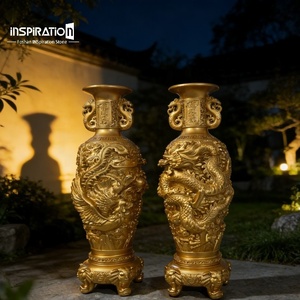 Jarrón de Granito Decorativo para Jardín, Maceta Ornamental para Flores, Urnas de Piedra Artificial para Jardín Tailandés, Precio de Fábrica - Product Image 1