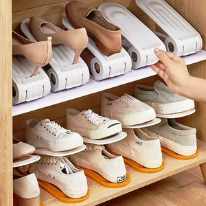 Vitality Orange 18 Shoe Storage Artifacts Save Space Adjustable Layered Folding Storage Shoe Cabinet Shoe Box