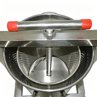 Volledig ingesloten roestvrijstalen waspersmachine met handmatige schroef, honingwas-extractor, pers voor huishoudelijk gebruik, fruitsapcentrifuge, bijenteelt