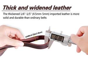 Correa de perro de lujo de alta resistencia, correa de cuero genuino trenzada suave y cómoda para perros pequeños y grandes, entrenamiento de impresión personalizado - Product Image 4