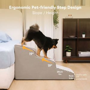 Rampa para Perros, Escalera para Mascotas Pequeñas, Escalones Ligeros de Espuma para Mascotas, Adecuados para Camas Altas y Sofás de Estilo Moderno - Product Image 3