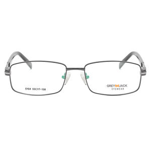 Montures de lunettes rectangulaires Greyjack 5104, monture intégrale en métal, unisexe, tendance mode, verres plats - Product Image 3