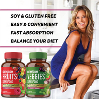 Compléments alimentaires OEM pour fruits et légumes Offre Spéciale à base de super aliments entiers et de 90 capsules de légumes et 90 de fruits-B