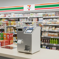 Kiosque de paiement automatique intelligent OEM, caisse enregistreuse de bureau avec recycleur de monnaie pour supermarché et magasin de détail
