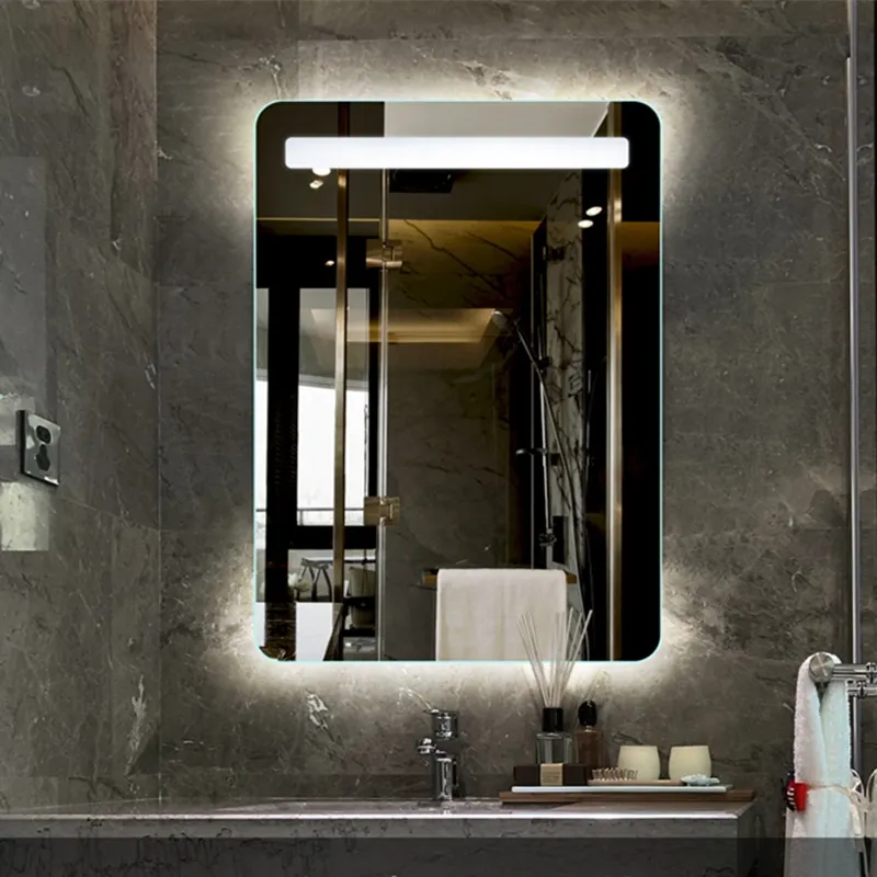 ETL CE certificate Bathroom LED lighted Smart Mirror, touch screen anti-fog backlight led light bathroom mirror