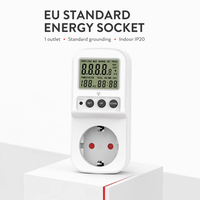 LCD-Digitalanzeige 16A 230V 3680W Max. Belastung EU-Standard Kindersicherer Verschluss IP20-Zertifiziert für Privathaushalte Energiemessgerät-Steckdose