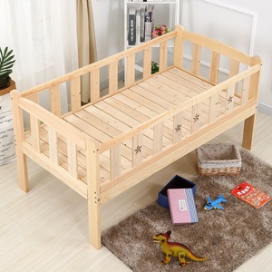 <span class=keywords><strong>Cama</strong></span> Individual de Madera Maciza para Niños con Barandilla de Seguridad, <span class=keywords><strong>Cama</strong></span> para Niños Pequeños con Extensión para Acoplar, <span class=keywords><strong>Cama</strong></span> para Bebés para Dormir Juntos, Logotipo Personalizado - Product Image 4