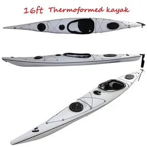 ABS Convenient Rowing Boats Pedal Drive Thermo Forming Kayak With Light 21KGS 16FT