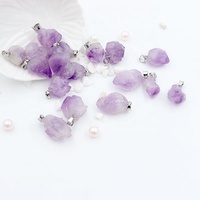 Améthyste naturelle pendentif irrégulier pierre brute cristal violet bijoux faits à la main collier unique pour femmes hommes pierre précieuse de guérison