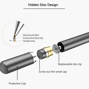 Punta de disco Metal Aluminio Universal Tablet Stylus Pen para Apple iPad Android Lápiz de pantalla táctil capacitiva - Product Image 3