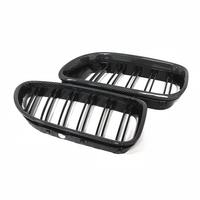Pour BMW Série 6 F06 F12 F13 M6 2014+ : Grille de protection avant double lamelles en fibre de carbone et grille d'aération de remplacement