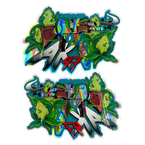 कस्टम मुद्रित 4x6 प्लास्टिक 3.5g 7g 14g खड़ा हो गया कट गंध प्रमाण जिप्पर जैपर थैला मैलर बैग - Product Image 5