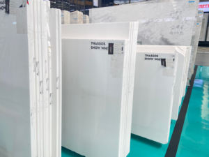 Thassos Greece Snow <b>White</b> Marble Slabs Modern Wholesale Villa Wall Panel Hotel Bathroom <b>Vanity</b> Office <b>Desk</b> Kitchen Counter - Product Image 6